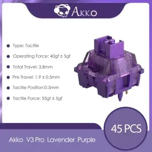 Akko V3 Pro Switches Tactile / Linear Switch for Mechanical Keyboard 45Pcs Pack Replaceable Outemu Gateron Cherry MX Keyswitch 4 kf S037b60ff501d4c45aa38857feee40124w