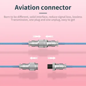 Coiled Cable Mechanical Keyboard Aviator Cable Type-C to USB Connector Keyboard Aviation Cable For Gaming Keyboard Accessory 6 kf S4da426916d2b4038baa59879d730c975i