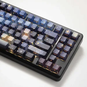 JKDK Starry Sky Space Side Light OEM profile 68 75 84 87 104 8.0 Customized Mechanical Keyboard PBT keycaps