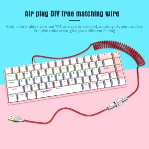Coiled Cable Mechanical Keyboard Aviator Cable Type-C to USB Connector Keyboard Aviation Cable For Gaming Keyboard Accessory 3 kf Sdfe43513ca0346b694079baac366c0f2g