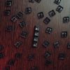 keycaps on a brown surface